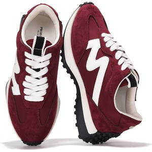 image:imageTrendy Lace Up Fashion Sneakers for Women  Lightweight Womens Shoes 2026Burgundy