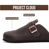 image:image100 Full Grain Genuine Leather Clogs for Men  Fall Shoes for Men 2026Brown Distressed