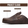 image:image100 Full Grain Genuine Leather Clogs for Men  Fall Shoes for Men 2026Chocolate Distressed