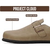 image:image100 Full Grain Genuine Leather Clogs for Men  Fall Shoes for Men 2026Taupe Distressed