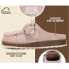 image:image100 Genuine Leather Girls Clogs  Non Slip MulesLight Pink Suede