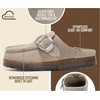 image:image100 Genuine Leather Girls Clogs  Non Slip MulesTaupe Suede