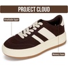 image:imageFashion Platform Sneakers for Women Footwear  Laceup Womens ShoesChocolate
