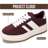 image:imageFashion Platform Sneakers for Women Footwear  Laceup Womens ShoesMaroon