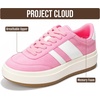 image:imageFashion Platform Sneakers for Women Footwear  Laceup Womens ShoesPinkwhite Stripes