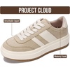 image:imageFashion Platform Sneakers for Women Footwear  Laceup Womens ShoesTaupe