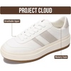 image:imageFashion Platform Sneakers for Women Footwear  Laceup Womens ShoesWhite Silver
