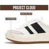 image:imageFashion Platform Sneakers for Women Footwear  Laceup Womens ShoesWhiteblack Stripes