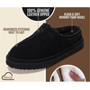 image:imageMens Slippers 100 Genuine Leather Australian Shearling Slippers for MenBlack Suede