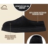 image:imageMens Slippers 100 Genuine Leather Australian Shearling Slippers for MenBlack Suede