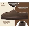 image:imageMens Slippers 100 Genuine Leather Australian Shearling Slippers for MenDark Chocolate Suede  Unwind