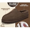 image:imageMens Slippers 100 Genuine Leather Australian Shearling Slippers for MenDark Chocolate Suede  Unwind
