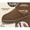 image:imageMens Slippers 100 Genuine Leather Australian Shearling Slippers for MenMushroom Suede
