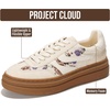 image:imagePlatform Sneakers for Women Footwear  Lightweight Laceup Shoes for WomenCream