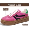 image:imagePlatform Sneakers for Women Footwear  Lightweight Laceup Shoes for WomenPink Mult