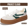 image:imagePlatform Sneakers for Women Footwear  Lightweight Laceup Shoes for WomenWhitegreen Stripe