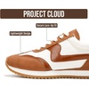 image:imageWomens Sneakers Memory Foam  Lightweight Lace Up Shoes for Women 2026Tan