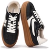 image:imagePlatform Sneakers for Women Footwear  Lightweight Laceup Shoes for WomenBlack