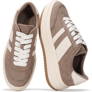 image:imageFashion Platform Sneakers for Women Footwear  Laceup Womens ShoesTaupe Multi