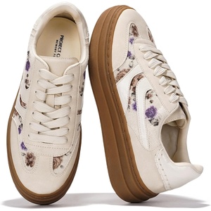 image:imagePlatform Sneakers for Women Footwear  Lightweight Laceup Shoes for WomenCream