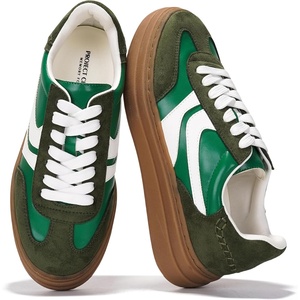 image:imagePlatform Sneakers for Women Footwear  Lightweight Laceup Shoes for WomenGreen