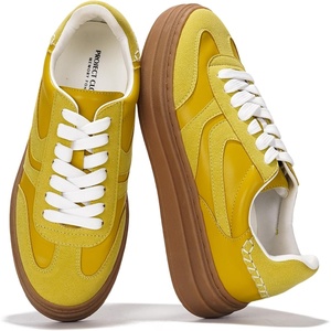 image:imagePlatform Sneakers for Women Footwear  Lightweight Laceup Shoes for WomenMustard