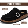 image:image100 Genuine Leather Moccasin Style Clogs for Women  Fall Shoes for WomenBlack
