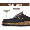 image:image100 Genuine Leather Moccasin Style Clogs for Women  Fall Shoes for WomenBlack Leather
