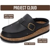 image:image100 Genuine Leather Moccasin Style Clogs for Women  Fall Shoes for WomenBlack Leather