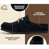 image:image100 Genuine Leather Moccasin Style Clogs for Women  Fall Shoes for WomenBlack Suede  Holly