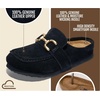 image:image100 Genuine Leather Moccasin Style Clogs for Women  Fall Shoes for WomenBlack Suede  Holly