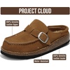image:image100 Genuine Leather Moccasin Style Clogs for Women  Fall Shoes for WomenChestnut