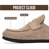 image:image100 Genuine Leather Moccasin Style Clogs for Women  Fall Shoes for WomenLight Beige