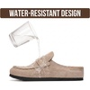 image:image100 Genuine Leather Moccasin Style Clogs for Women  Fall Shoes for WomenLight Beige