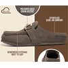 image:image100 Genuine Leather Moccasin Style Clogs for Women  Fall Shoes for WomenMushroom Suede  Holly