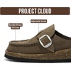 image:image100 Genuine Leather Moccasin Style Clogs for Women  Fall Shoes for WomenTaupe