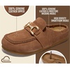 image:image100 Genuine Leather Moccasin Style Clogs for Women  Fall Shoes for WomenTobacco Suede  Holly