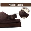 image:image100 Genuine Leather Platform Mule Clogs for Women  Fall Shoes for WomenBitter Chocolate Suede