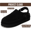 image:image100 Genuine Leather Platform Mule Clogs for Women  Fall Shoes for WomenBlack