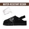 image:image100 Genuine Leather Platform Mule Clogs for Women  Fall Shoes for WomenBlack