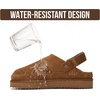 image:image100 Genuine Leather Platform Mule Clogs for Women  Fall Shoes for WomenChestnut