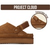 image:image100 Genuine Leather Platform Mule Clogs for Women  Fall Shoes for WomenChestnut