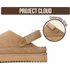 image:image100 Genuine Leather Platform Mule Clogs for Women  Fall Shoes for WomenSand