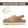 image:image100 Genuine Leather Platform Mule Clogs for Women  Fall Shoes for WomenSand Suede