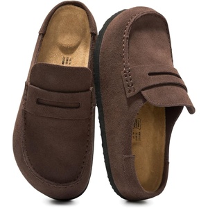 image:image100 Genuine Leather Moccasin Style Clogs for Women  Fall Shoes for WomenBrownie Suede
