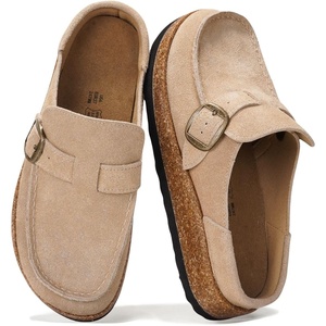 image:image100 Genuine Leather Moccasin Style Clogs for Women  Fall Shoes for WomenSand Suede