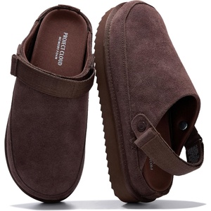 image:image100 Genuine Leather Platform Mule Clogs for Women  Fall Shoes for WomenBitter Chocolate Suede