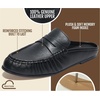 image:image100 Genuine Leather Penny Loafers for Women Mule FootwearBlack Leather