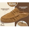image:image100 Genuine Leather Penny Loafers for Women Mule FootwearTan Suede