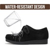 image:image100 Genuine Leather Womens Shoes Easy SlipOn Oxford Shoes for WomenBlack
